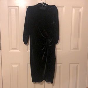 Alex Marie Black Velvet Wrap Dress